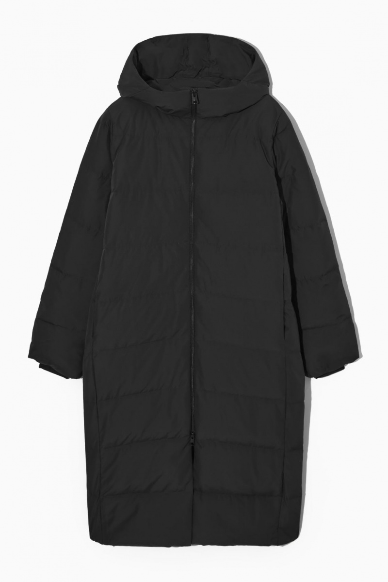 COS Recycled-Down Puffer Kabátok Női Fekete | NGLI-94651