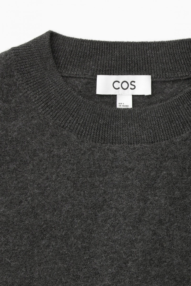 COS Regular-Fit Merino Gyapjú Pulóverek Női Sötétszürke | SXRC-64829