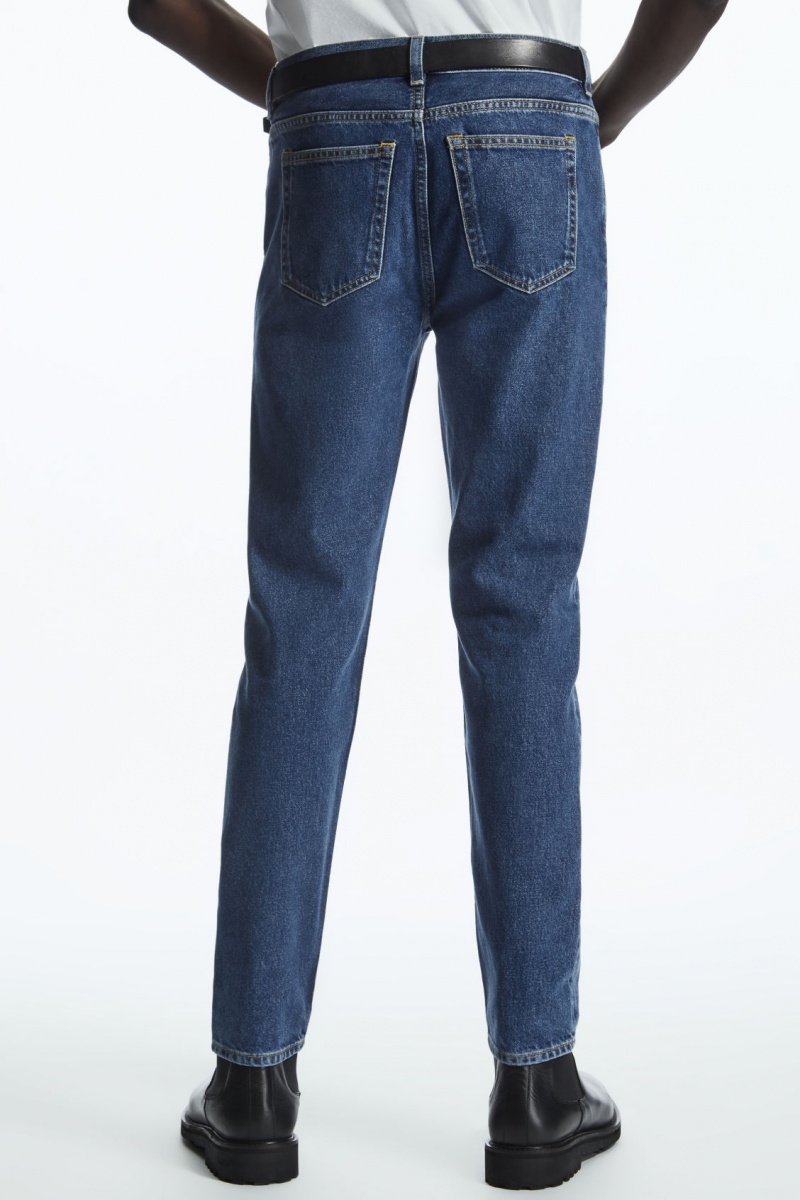 COS Regular-Fit Tapered-Leg Farmernadrág Férfi Kék | GXWR-85496