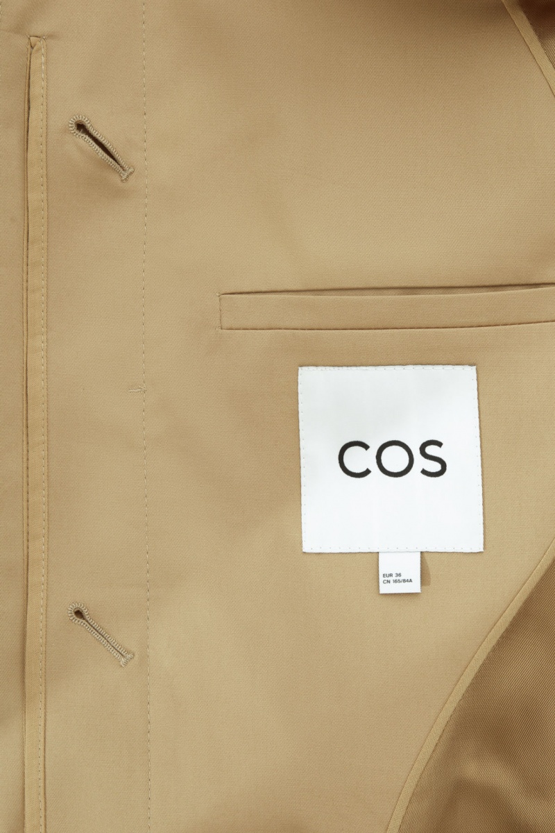 COS Regular-Fit Twill Trench Kabátok Női Bézs | NAKY-64395