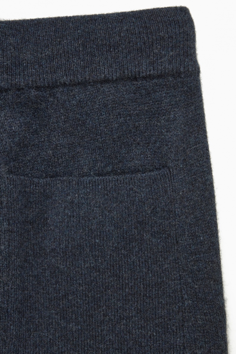 COS Relaxed-Fit Pure Cashmere Jogger Nadrág Férfi Sötétkék | IFKR-54972