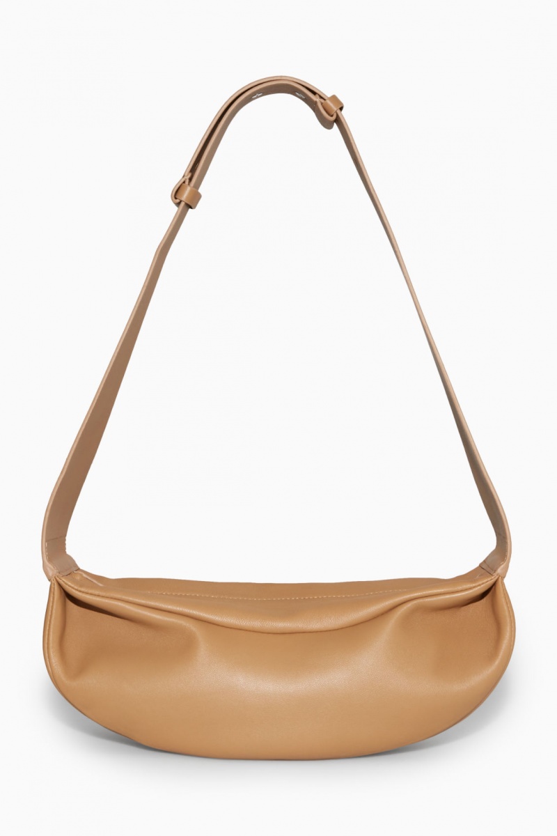 COS Swing Crossbody Bőr Crossbody Táska Női Bézs | UMQO-60832