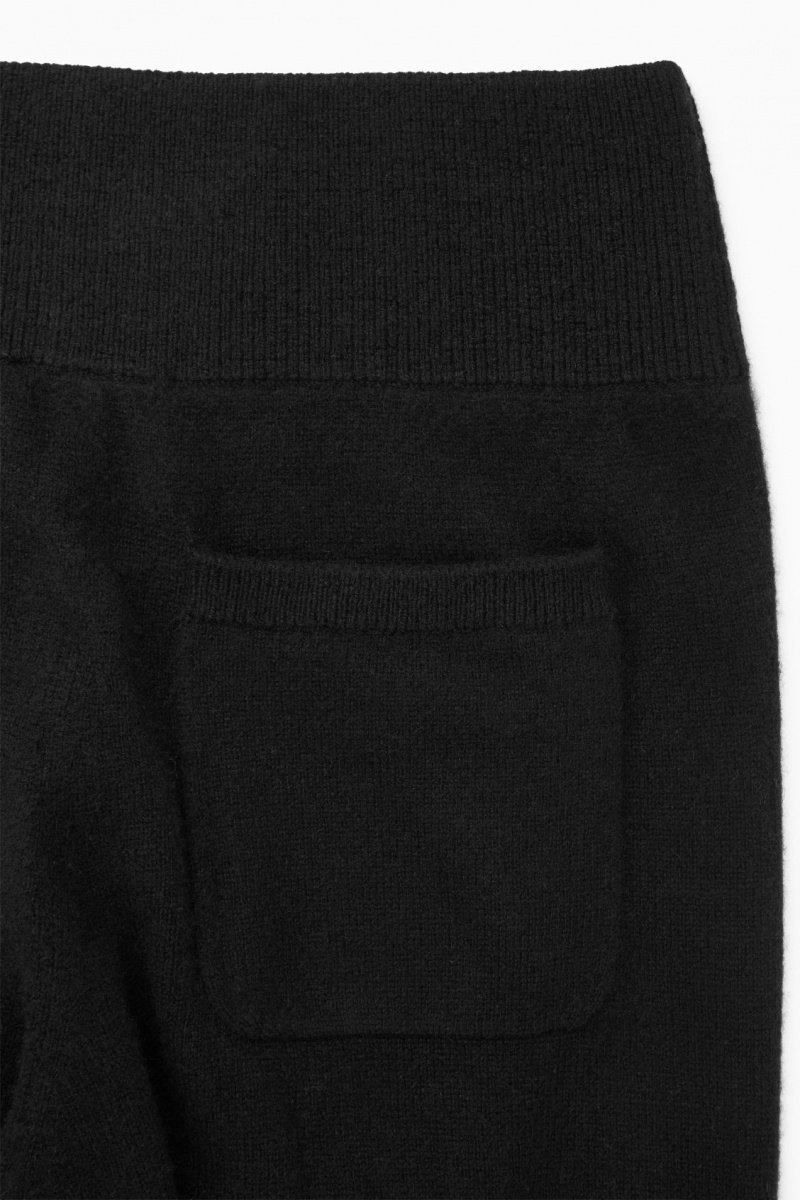 COS Széles Cipő-Leg Pure Cashmere Nadrág Női Fekete | JVRX-90512