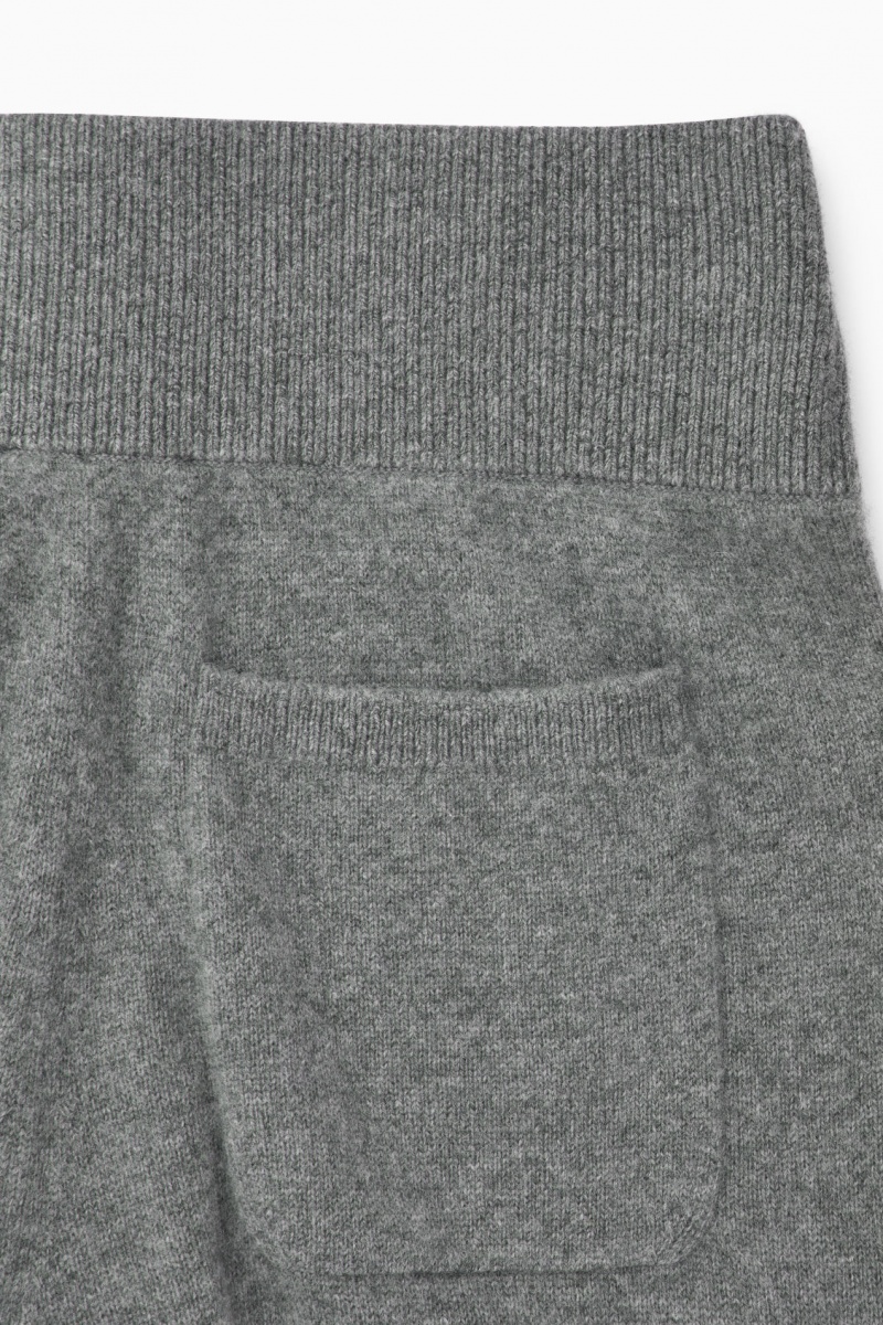 COS Széles Cipő-Leg Pure Cashmere Nadrág Női Szürke | QHTJ-67159