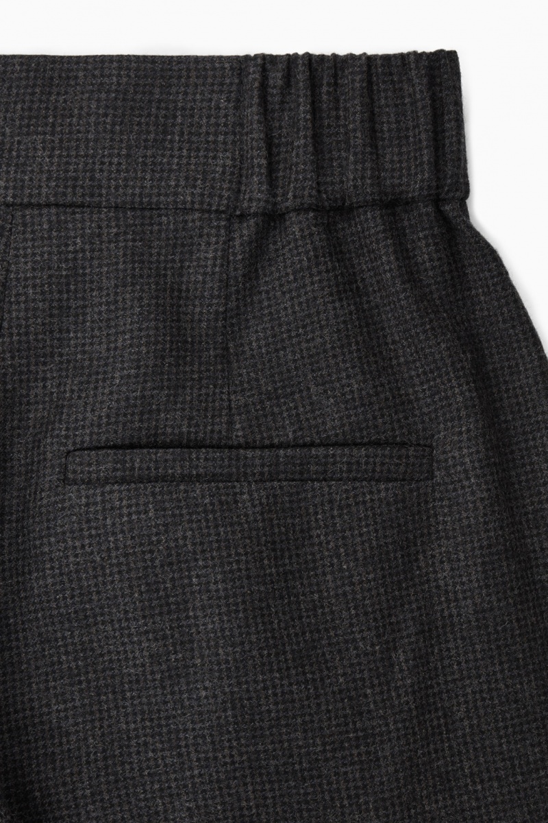 COS Tailored Gyapjú-Flannel Culottes Nadrág Női Sötétszürke | UVGR-09514