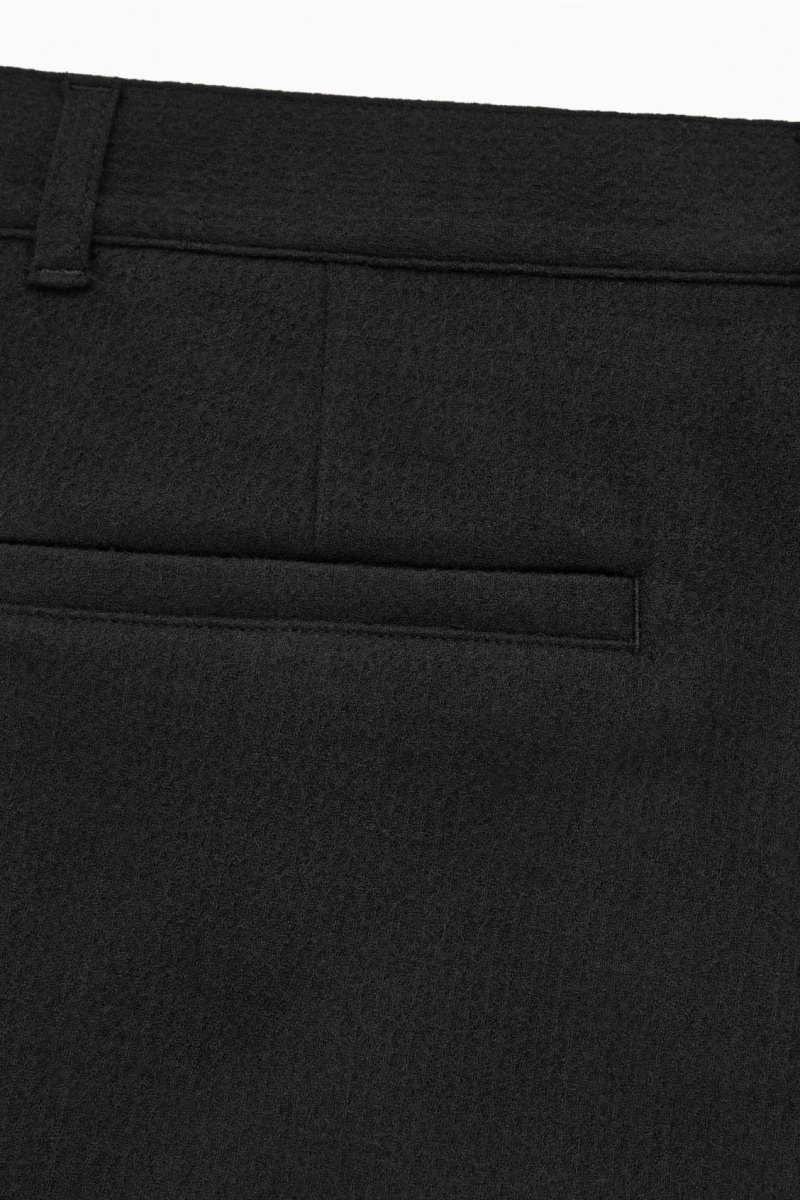 COS Tapered Gyapjú Chino Nadrág Férfi Fekete | OYCH-57402