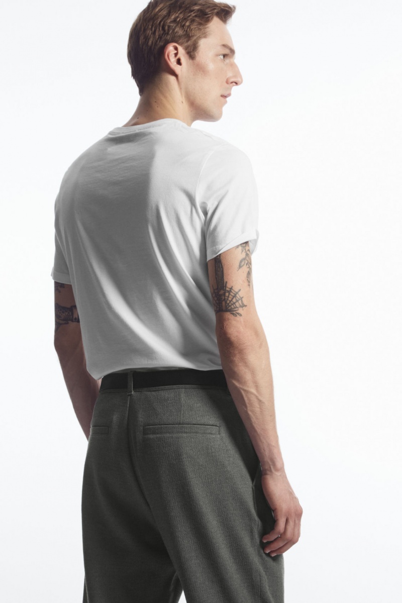 COS Tapered Gyapjú Chino Nadrág Férfi Szürke | GSCF-51478