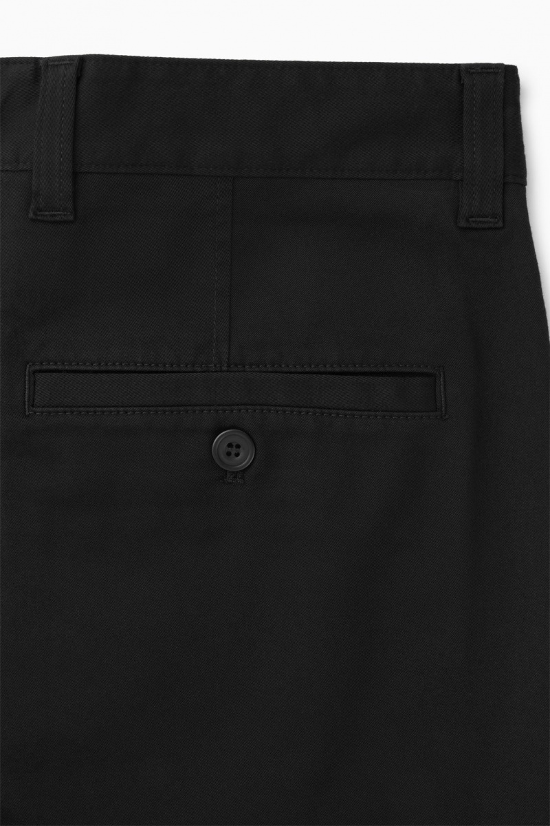 COS Tapered Twill Chino Nadrág Férfi Fekete | AFRN-98327