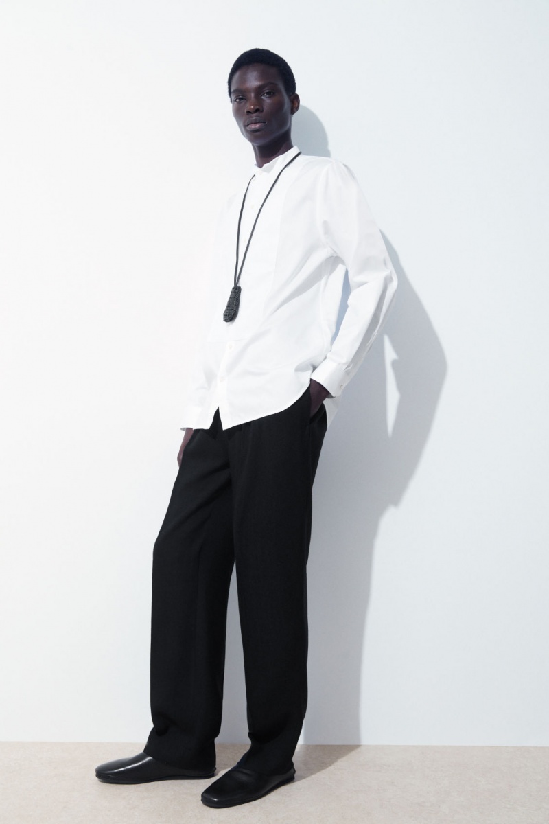 COS The Poplin Tuxedo Ingek Férfi Fehér | QUBO-52407