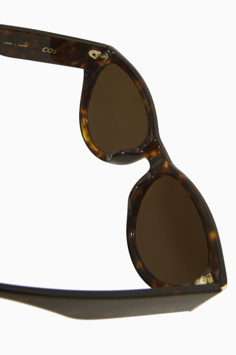 COS Tortoiseshell Cat-Eye Napszemüvegek Női Barna | ZYIQ-50346