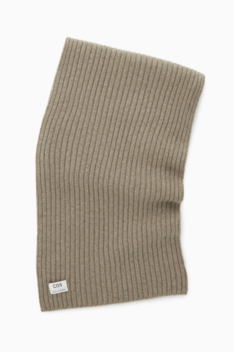 COS Vaskos Bordázott-Knit Pure Cashmere Sál Női Bézs | JARK-05781