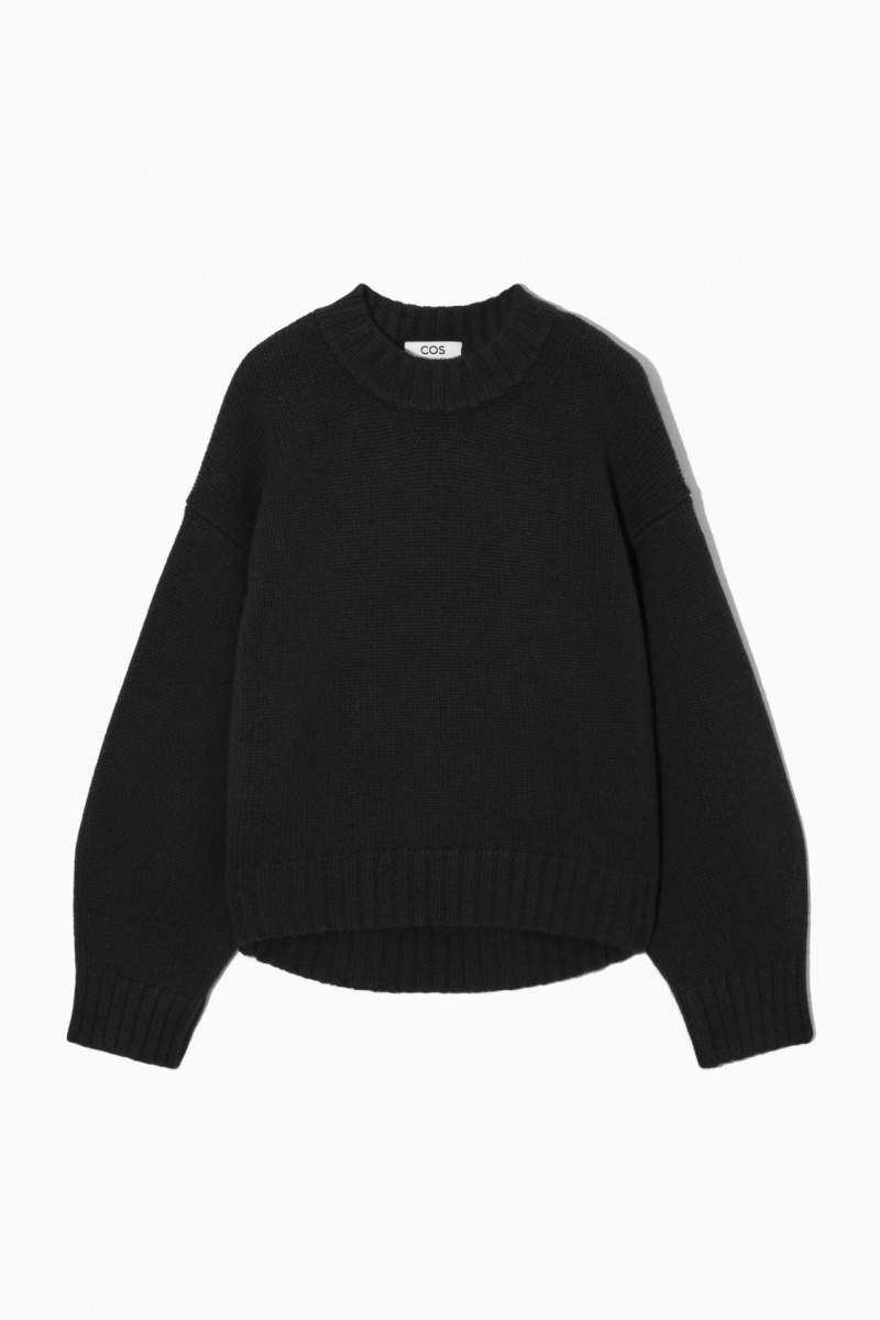 COS Vaskos Pure Cashmere Crew-Neck Jumpers Női Fekete | HVAQ-75098