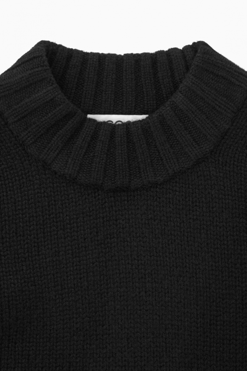 COS Vaskos Pure Cashmere Crew-Neck Jumpers Női Fekete | HVAQ-75098